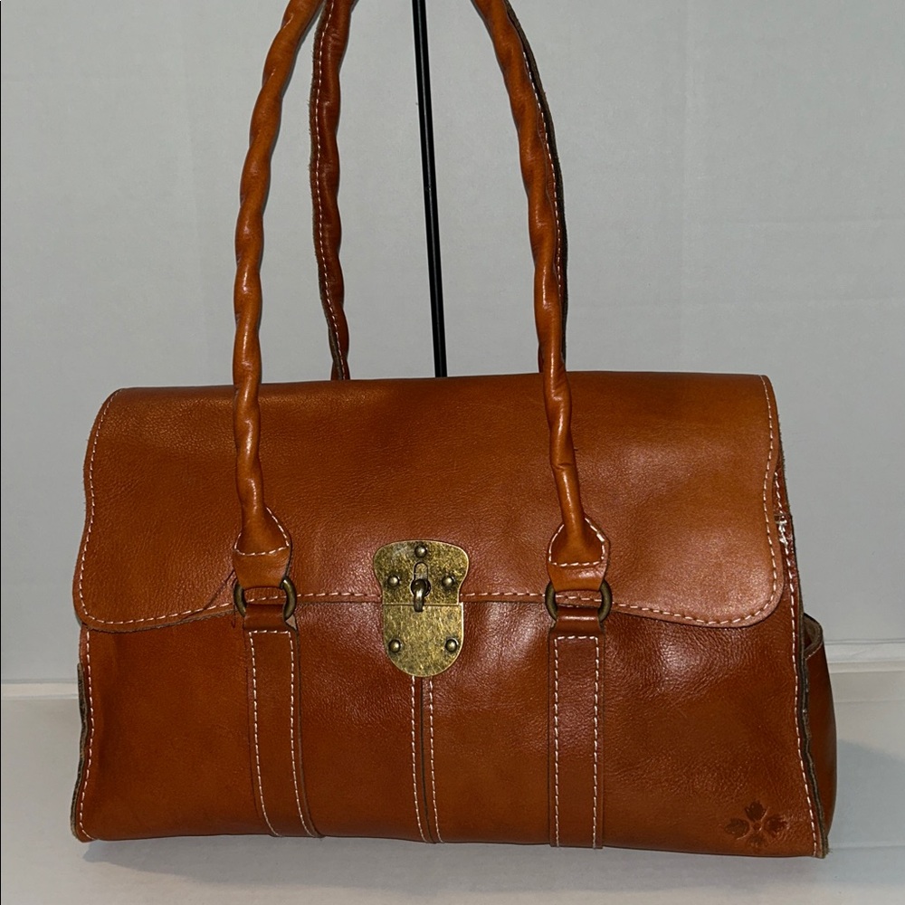 Patricia Nash Vienna Satchel British tan leather handbag